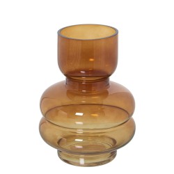 Vase Alexandra House Living Amber Crystal 9 x 20 cm