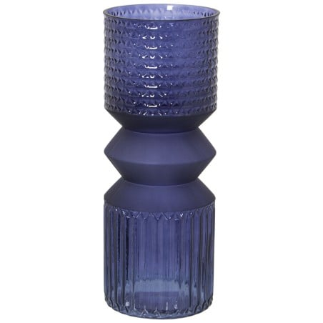 Vase Alexandra House Living Blue Crystal 12 x 30 cm