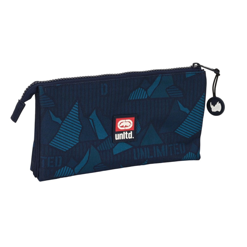 Trousse Fourre-Tout Triple Eckō Unltd. Peaks Blue marine (22 x 12 x 3 cm)