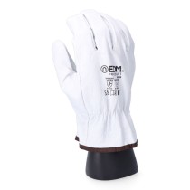 Work Gloves EDM White Cowhide Transporter