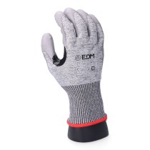 Gants de travail EDM K-Rock Anti-coupure Gris Polyuréthane Nitrile