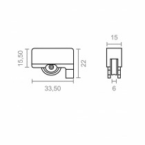 Bearing EDM 85472 Endasa cll rd10 Nylon 33,5 x 15,5 mm (2 Units)