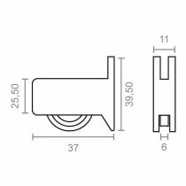 Lager EDM 85471 CO-22 rd08 Nylon 37 x 39,5 mm (2 Stück)