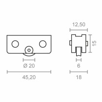 Roulement EDM CLL/104 rd18 Acier 45,2 x 15 mm (2 Unités)