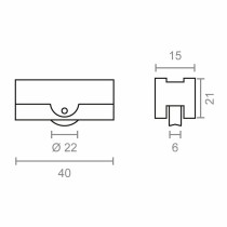 Lager EDM Climalit 177 rd17 Stahl 40 x 21 mm (2 Stück)