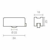 Lager EDM Alugom 400 rd20 Nylon 64 x 25 mm (2 Stück)