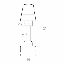 Handgriff Krücke EDM 10098 Mit Entriegelung Zamak 78 x 6 mm