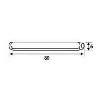 Carré de serrure EDM CDD01 Acier 6 x 90 mm (2 Unités)