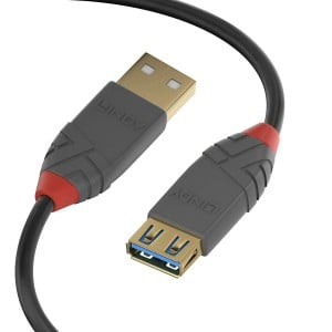 USB-Kabel LINDY 36760 50 cm Schwarz