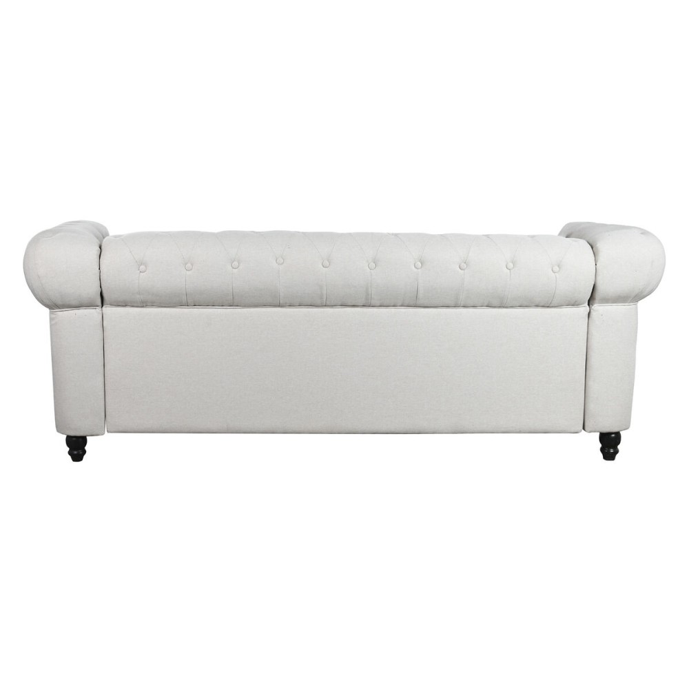 Sofa DKD Home Decor Weiß Braun Creme Holz 209 x 84 x 76 cm