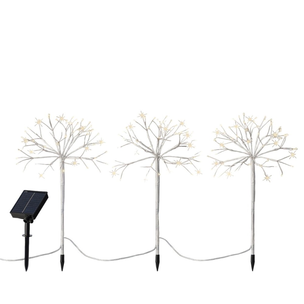 Set of LED garden stakes Lumineo White Christmas Mini (3 Pieces)