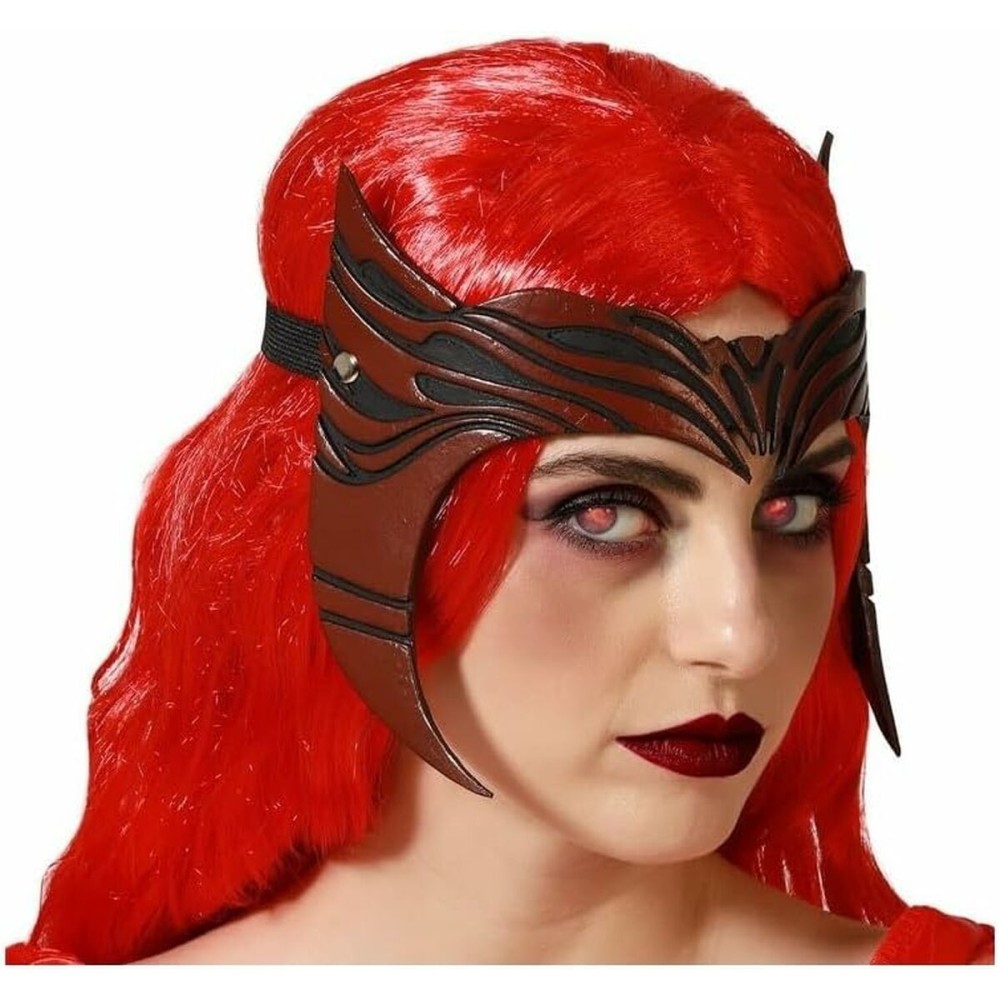 Mask Red Female Warrior Halloween