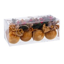 Boules de Noël Multicouleur Doré Velours côtelé Foam 6 x 6 x 6 cm (8 Unités)