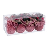 Weihnachtsbaumkugeln Bunt Rosa Cord Foam 6 x 6 x 6 cm (8 Stück)