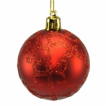 Boules de Noël Rouge Plastique 6 x 6 x 6 cm (12 Unités)