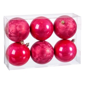 Christmas Baubles Strawberry Plastic 8 x 8 x 8 cm (6 Units)