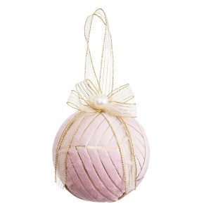 Weihnachtsbaumkugeln Rosa Polyfoam Stoff 8 x 8 x 8 cm (4 Stück)