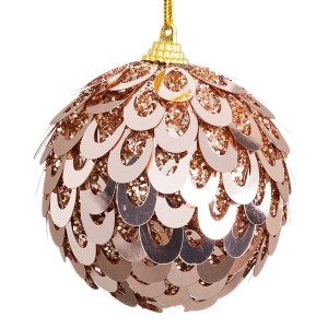 Boules de Noël Bronze Plastique Polyfoam 10 x 10 x 10 cm (3 Unités)