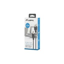 USB A to USB B Cable Lanberg CA-USBA-15CU-0010-BK Black 1 m