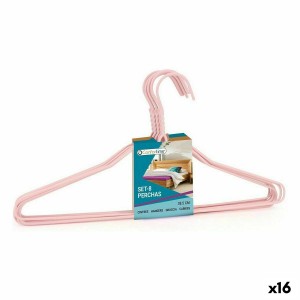 Set of Clothes Hangers Confortime Metal Plastic 8 Pieces (16 Units)