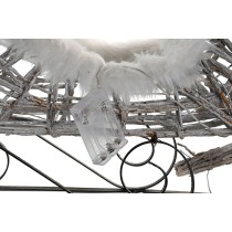 Christmas bauble DKD Home Decor Reindeer and sleigh White wicker Reindeer 75 x 20 x 53 cm