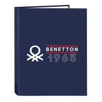 Ring binder Benetton Varsity Navy Blue A4 26.5 x 33 x 4 cm