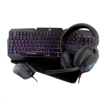 clavier et souris CoolBox DEEPGAMING XWING2 Noir Multicouleur Espagnol Qwerty