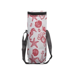 Flaschenkühltasche Rot 2 L Marineblau