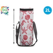 Bottle Cooler Bag Red 2 L Navy