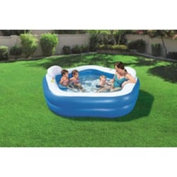 Bestway Aufblasbares Zweikammer-Schwimmbecken Family 213x206x69 cm +6 Jahre Garten 54153