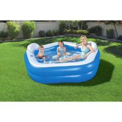 Bestway Aufblasbares Zweikammer-Schwimmbecken Family 213x206x69 cm +6 Jahre Garten 54153