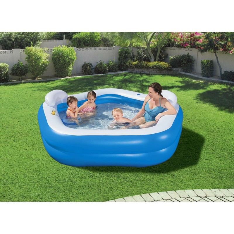 Bestway Piscine Gonflable 2 Chambres Family 213x206x69 cm +6 Ans Jardin 54153