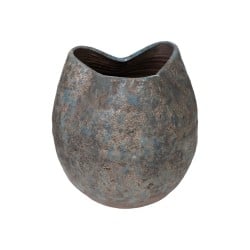 Planter Romimex Blue Terracotta 26 x 26 x 26 cm Aged finish