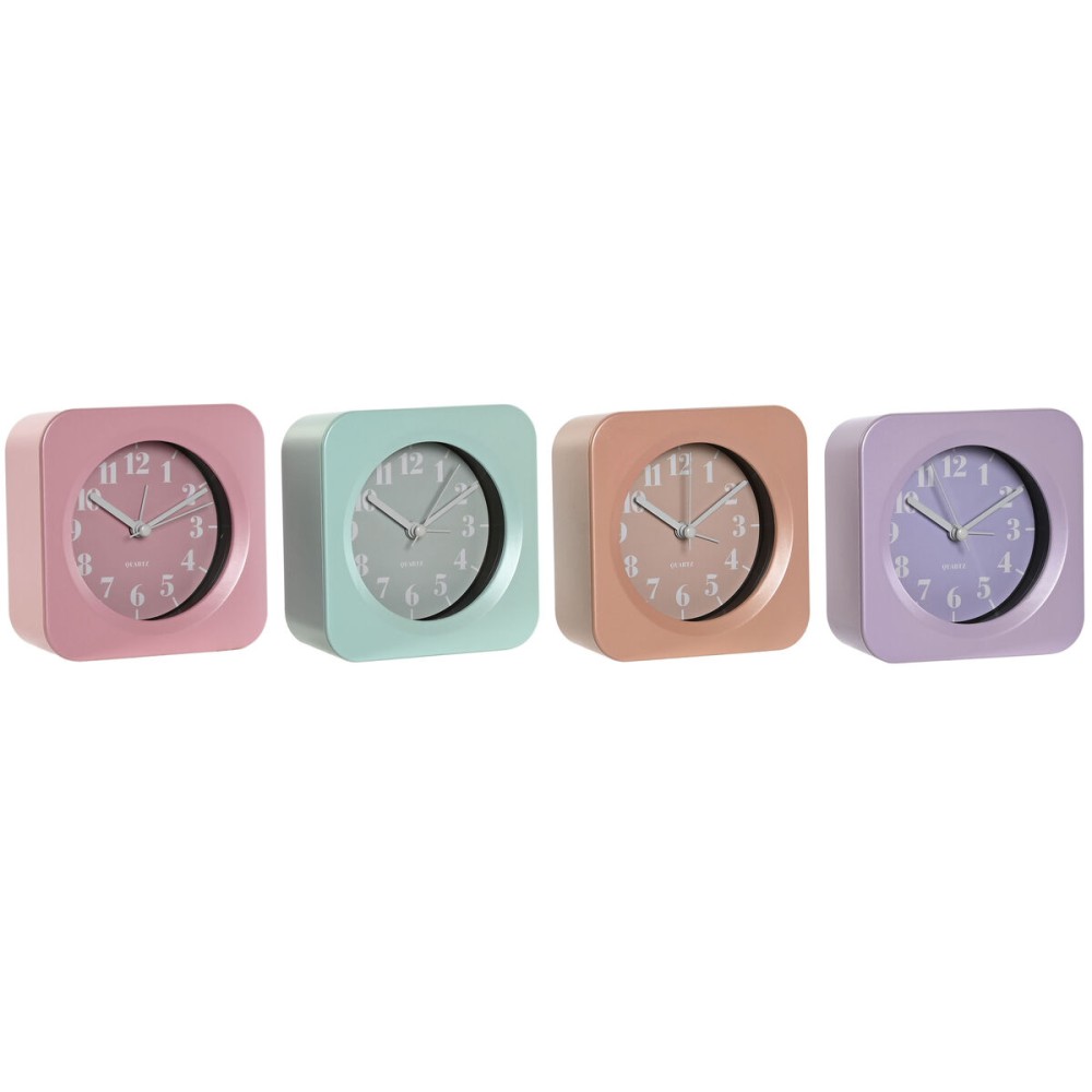 Horloge de table Home ESPRIT Vert Rose Corail Lila 11 x 4,7 x 11 cm