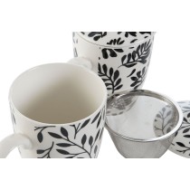 Cup with Tea Filter Home ESPRIT Blue White Black Modern 340 ml (2 Units)