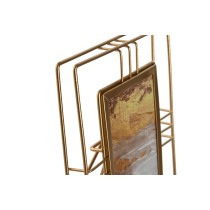 Photo frame Home ESPRIT Golden Metal Crystal 17,5 x 2,5 x 22,5 cm (12 Units)