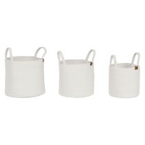 Basket set Home ESPRIT White Modern 30 x 30 x 28 cm (3 Pieces)