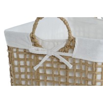 Set de basket Home ESPRIT Blanc Naturel Métal Moderne 45 x 34 x 36 cm (3 Pièces)