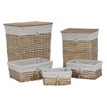 Set de basket Home ESPRIT Beige Naturel osier 47 x 35 x 55 cm 5 Pièces