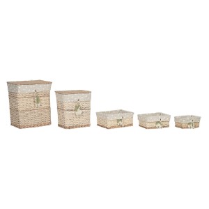 Korb-Set Home ESPRIT grün Beige natürlich korb 47 x 35 x 55 cm 5 Stücke