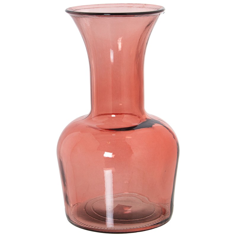 Vase made from recycled glass Alexandra House Living Pink Crystal 18 x 32 cm