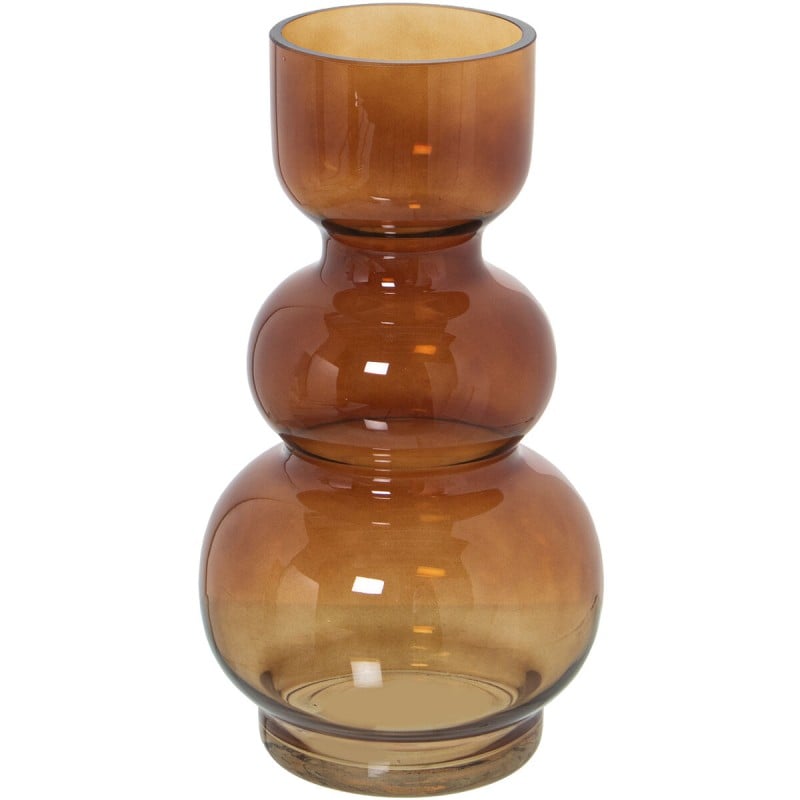 Vase Alexandra House Living Amber Crystal 9 x 25 cm