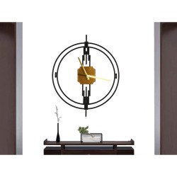 Wall Clock Romimex Black Metal 46 x 56 x 4 cm