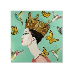 Painting Romimex Multicolour Canvas Queen 80 x 80 x 5 cm