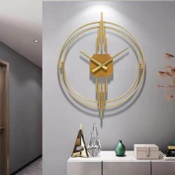 Wall Clock Romimex Golden Metal 46 x 56 x 4 cm