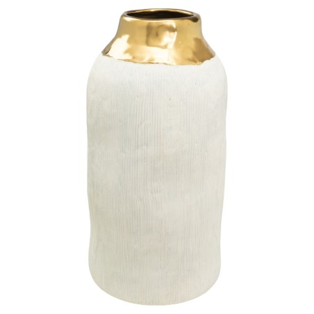 Vase Romimex White Golden Porcelain 17 x 31 x 17 cm