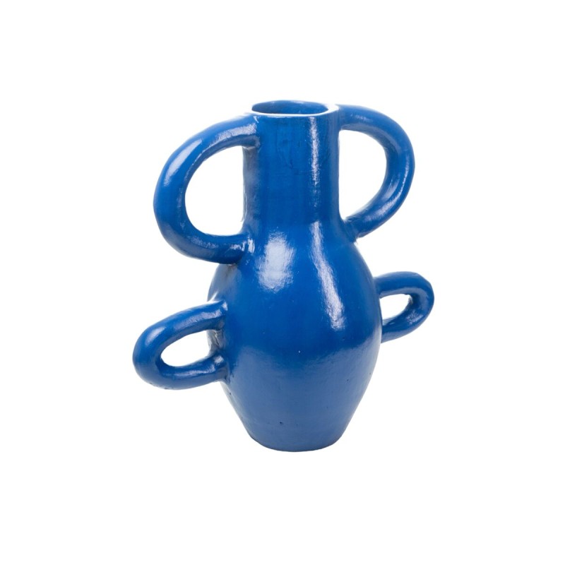 Vase Romimex Cobalt blue Ceramic 40 x 40 x 20 cm With handles