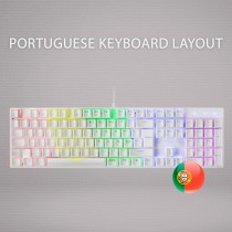 Clavier Mars Gaming MK422 Blanc Qwerty portugais