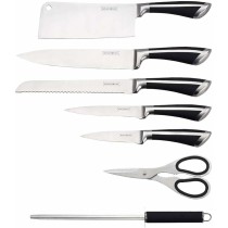 Set of Kitchen Knives and Stand Royalty Line Silver Stainless steel 15 x 15 x 35 cm