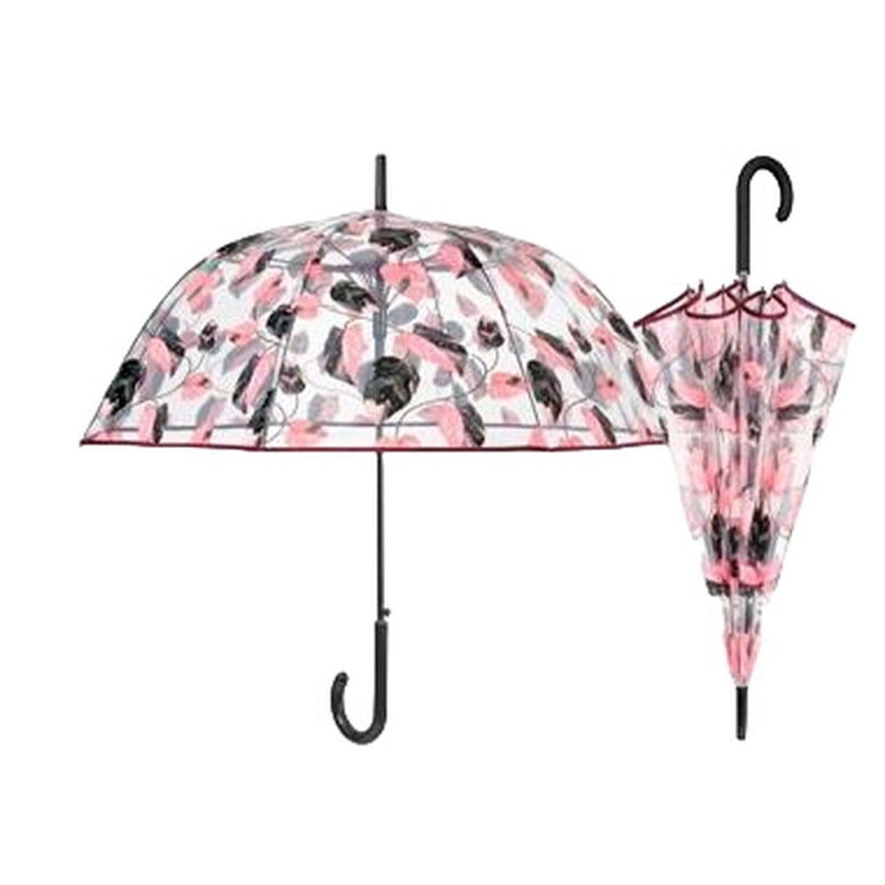 Parapluie Perletti Rose Transparent Microfibre Ø 89 cm Volets